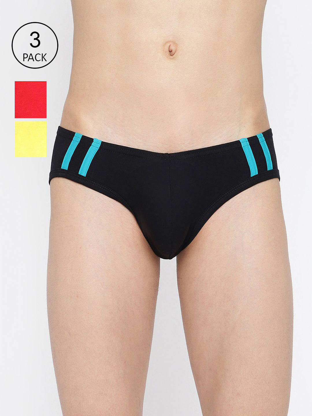 Striped and Solid Fashion Brief Pack of 3