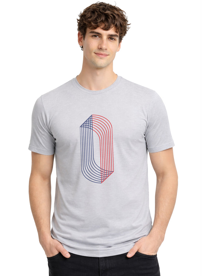 Men Grey Cotton Printed  T-Shirt