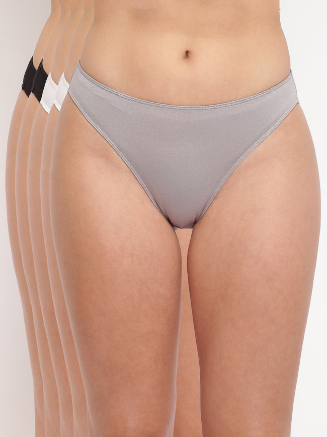 Glamo Rise High Leg Brief Pack of 5