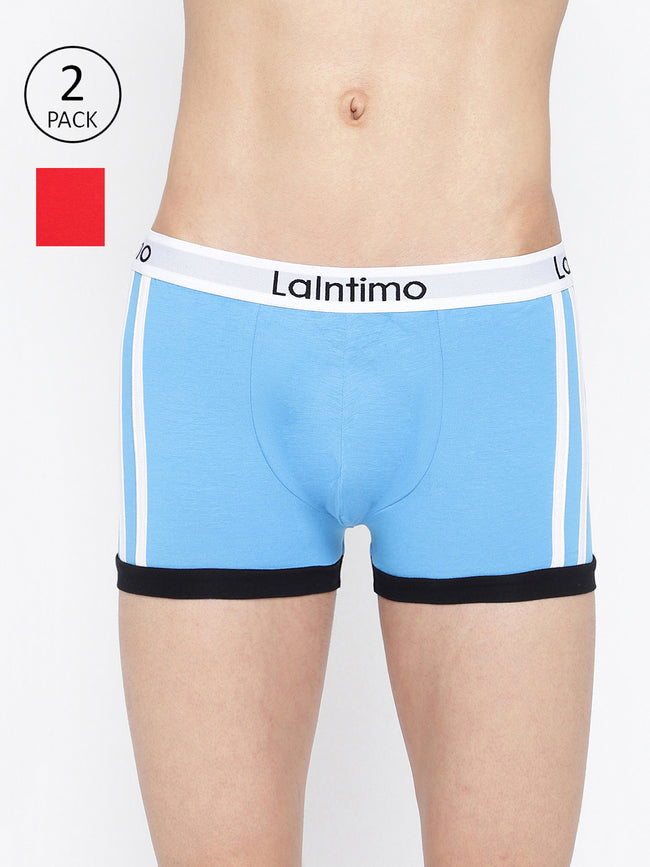 Men Body Boost Striped Trunk (Pack of 2)