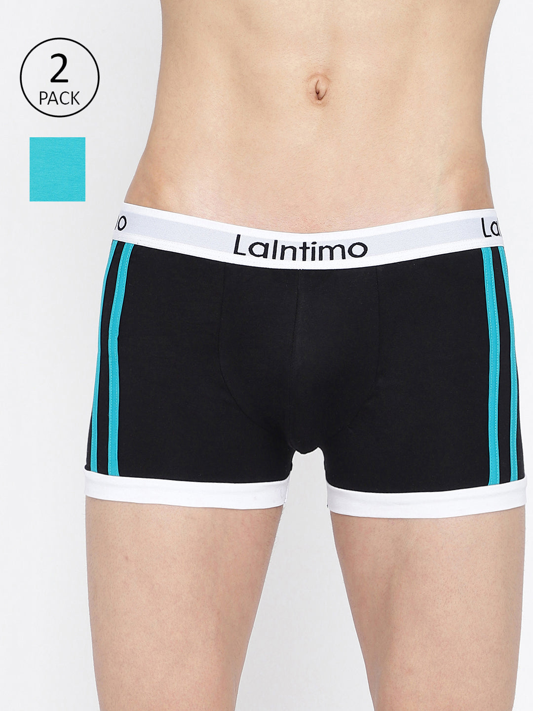 Men Body Boost Striped Trunk (Pack of 2)