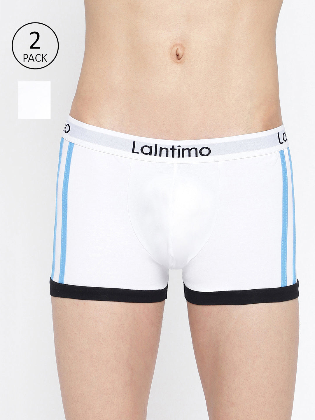 Men Body Boost Striped Trunk (Pack of 2)