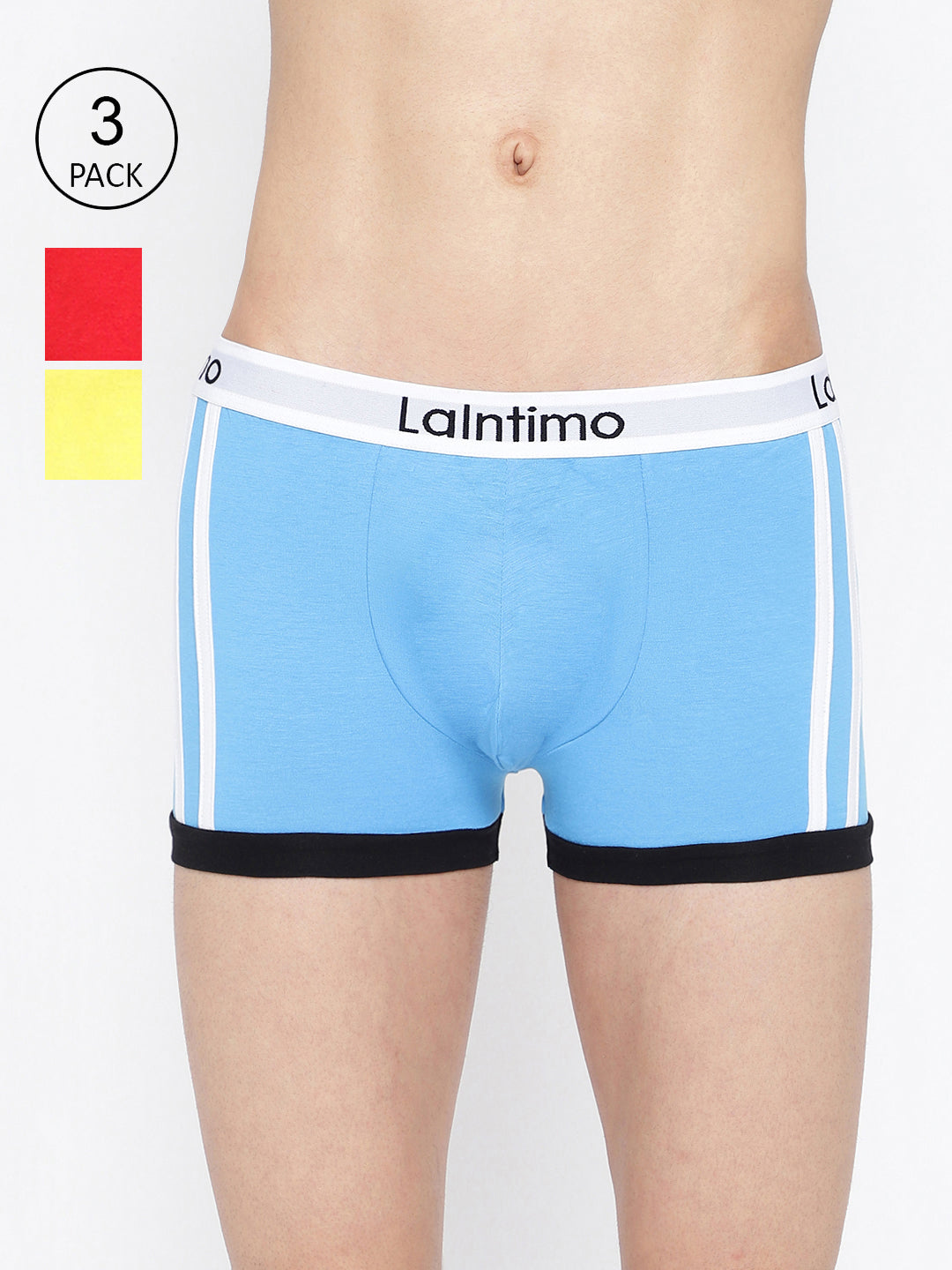 Men Body Boost Striped Trunk (Pack of 3)