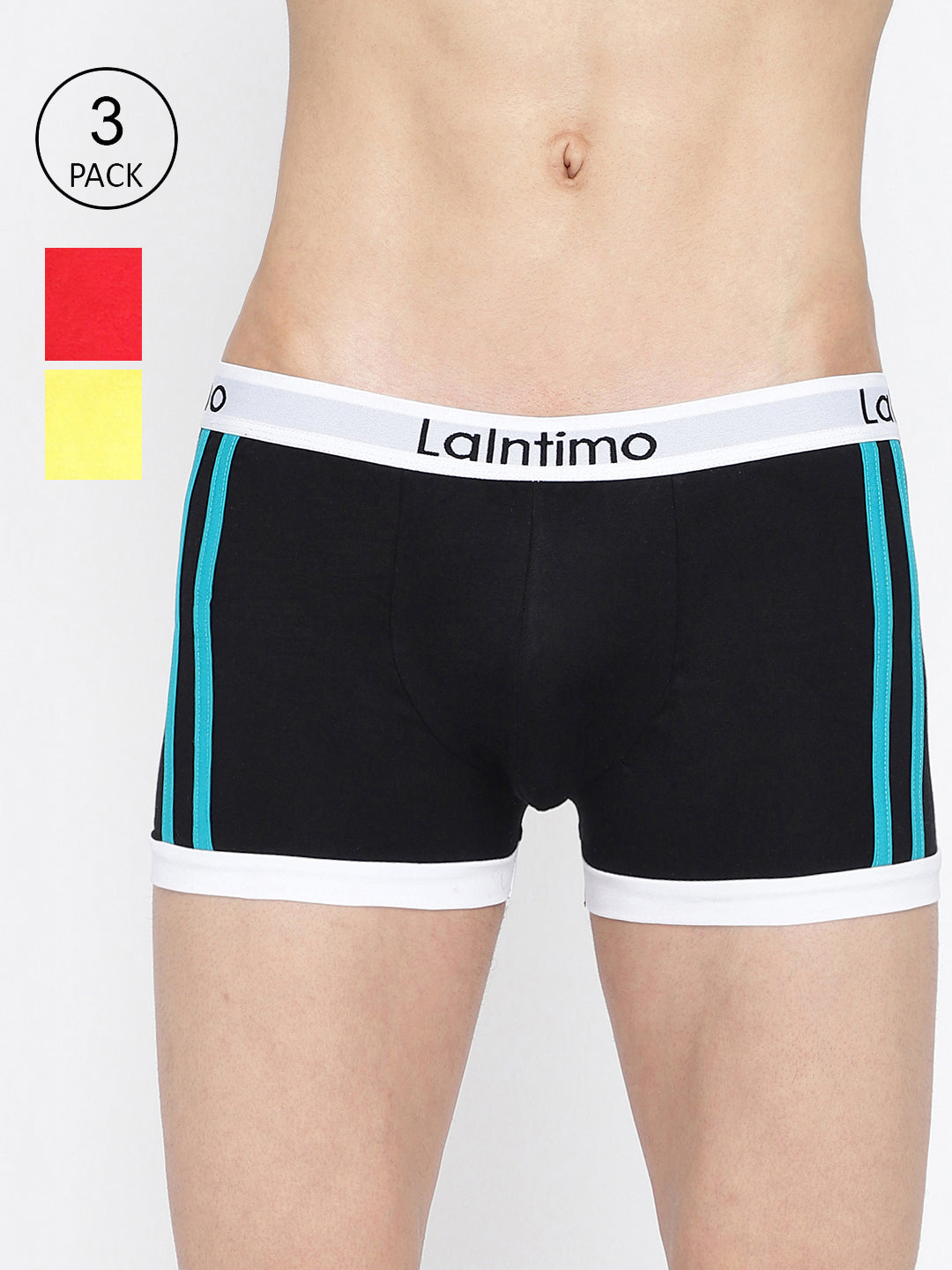 Men Body Boost Striped Trunk (Pack of 3)