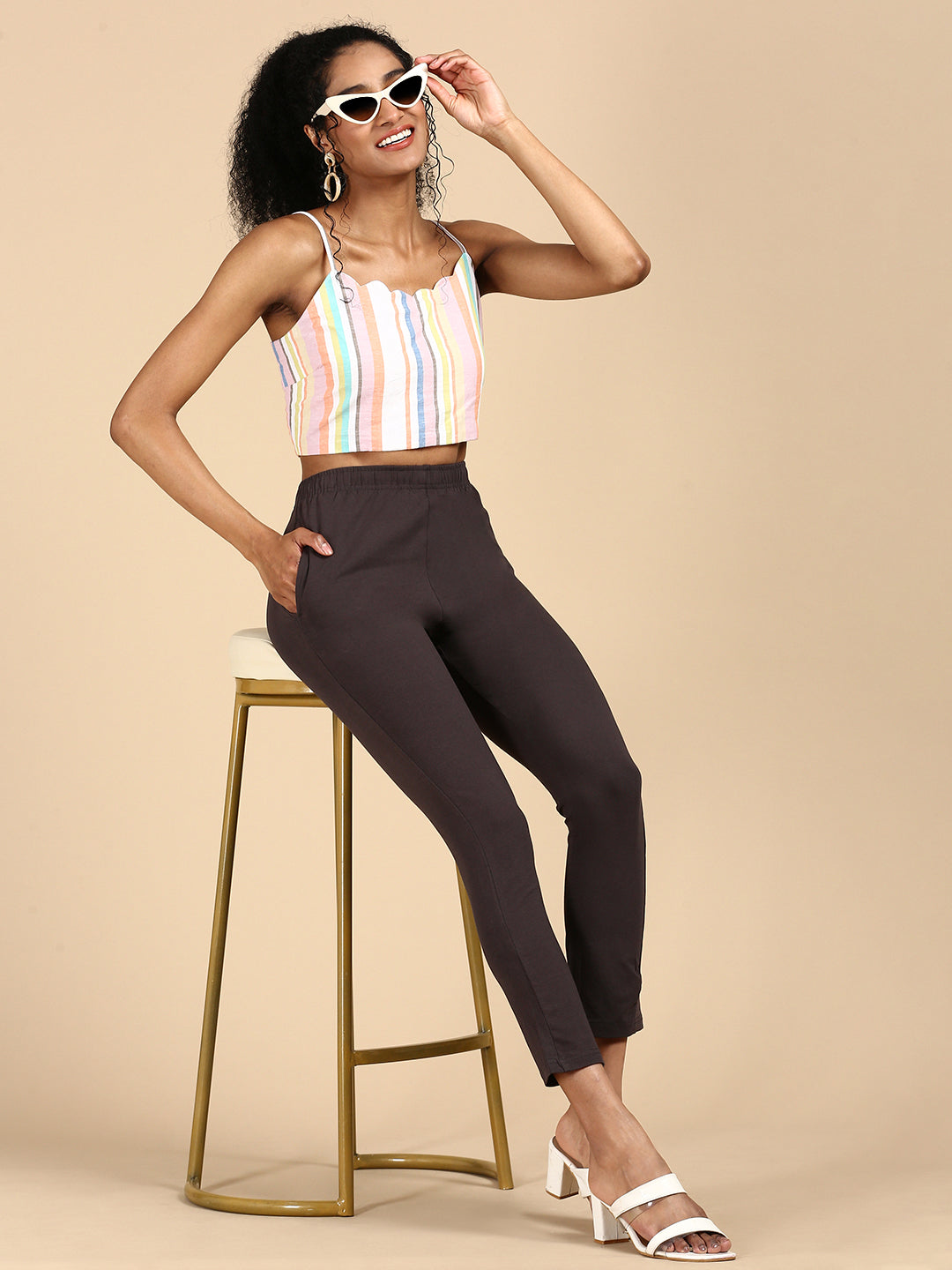 Women Grey Casual Pants