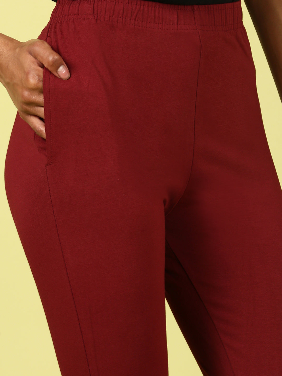 Women Maroon Casual Pants