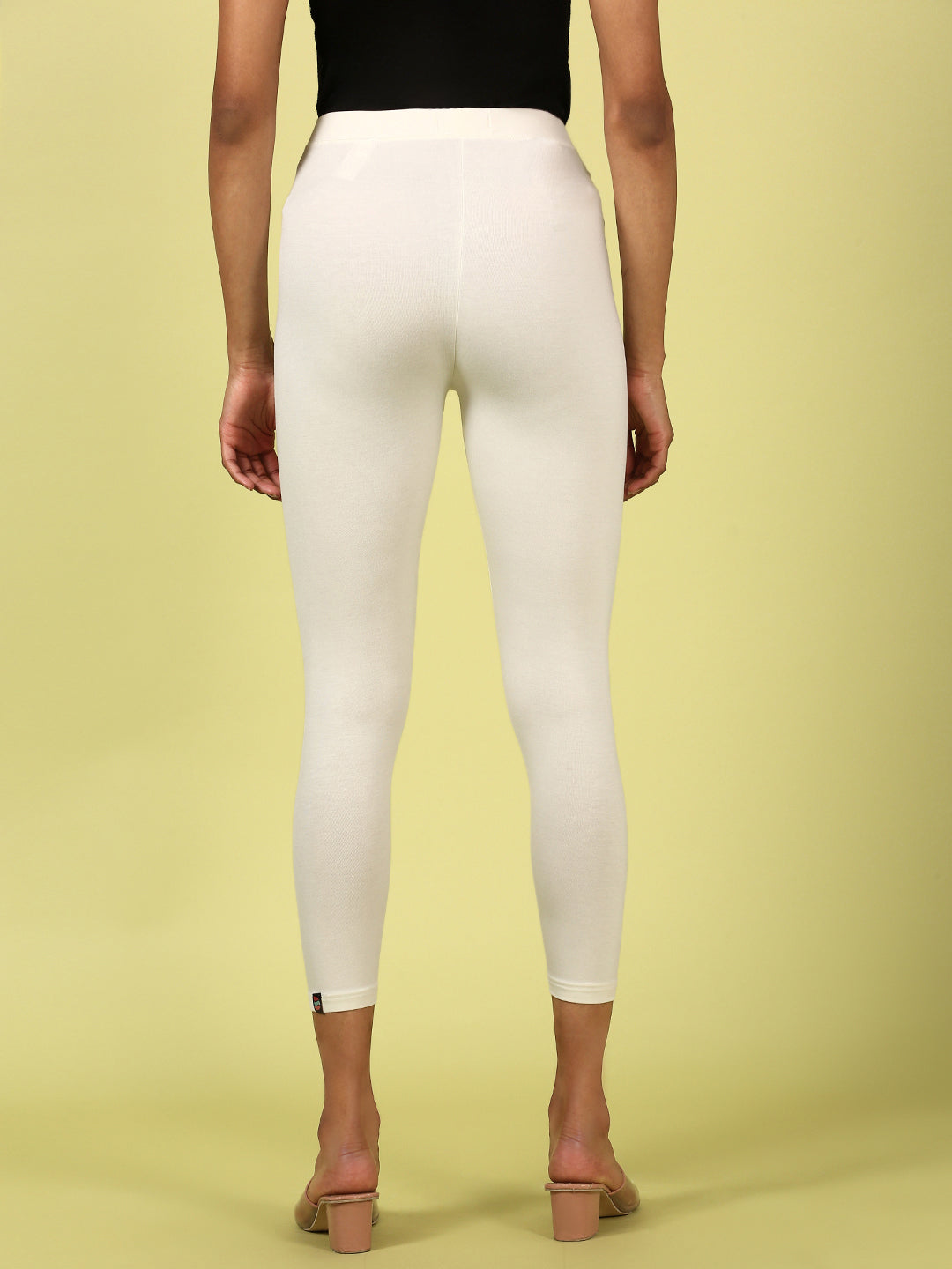 Women Off White Casual Leggings