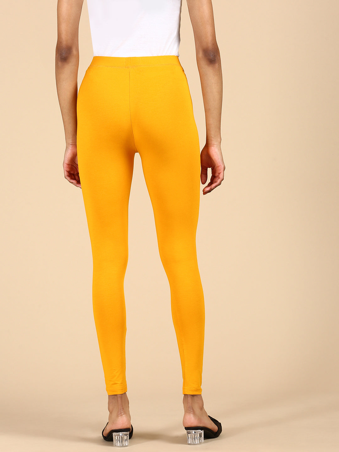Women Yellow Casual Leggings