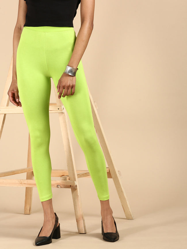 Women Yellow Casual Leggings