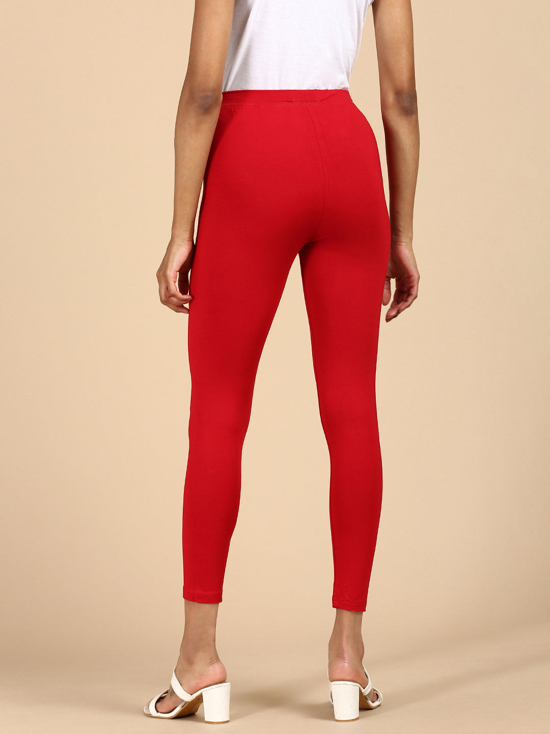 Women Red Casual Leggings