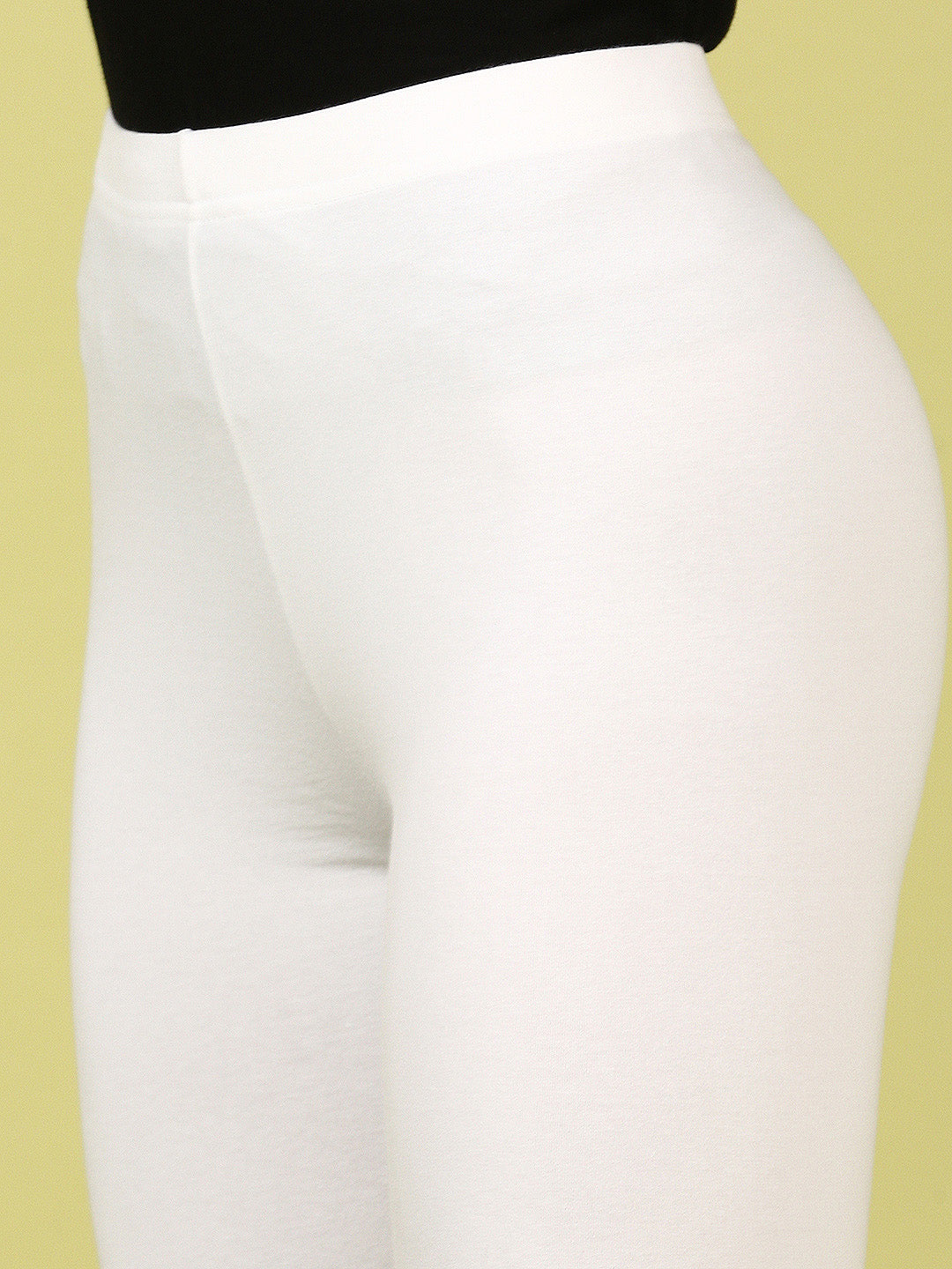 Women White Casual Leggings