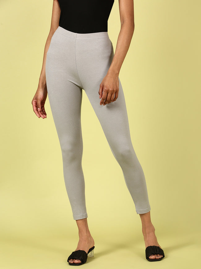Women Grey Casual Leggings