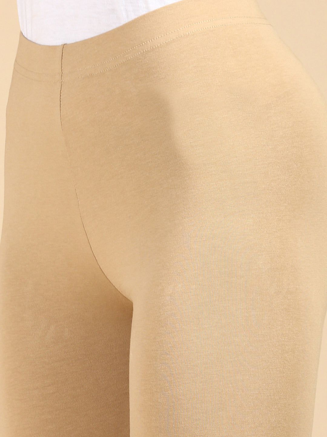 Women Beige Casual Leggings