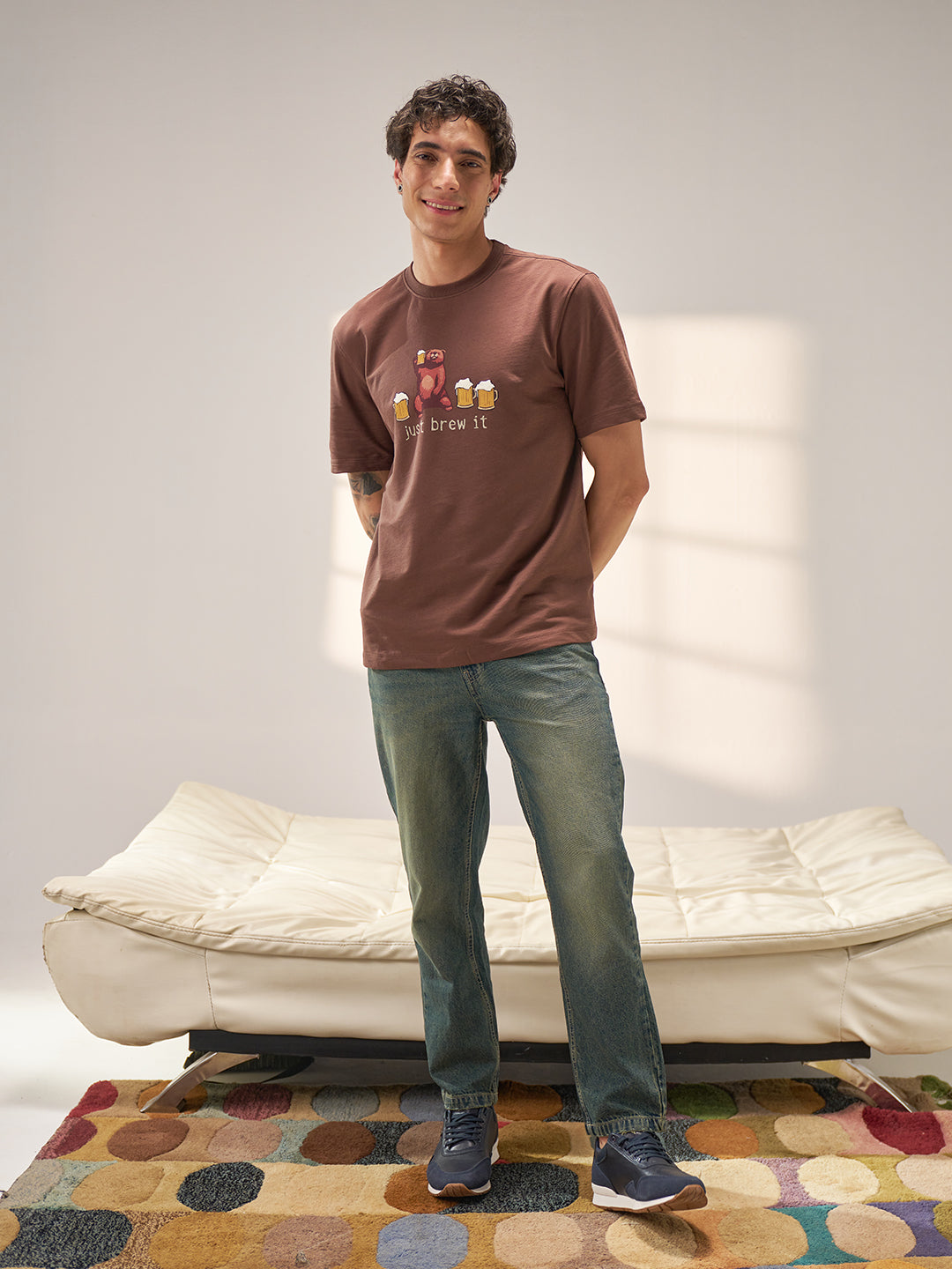 Men Cotton Graphic Printed Tshirt