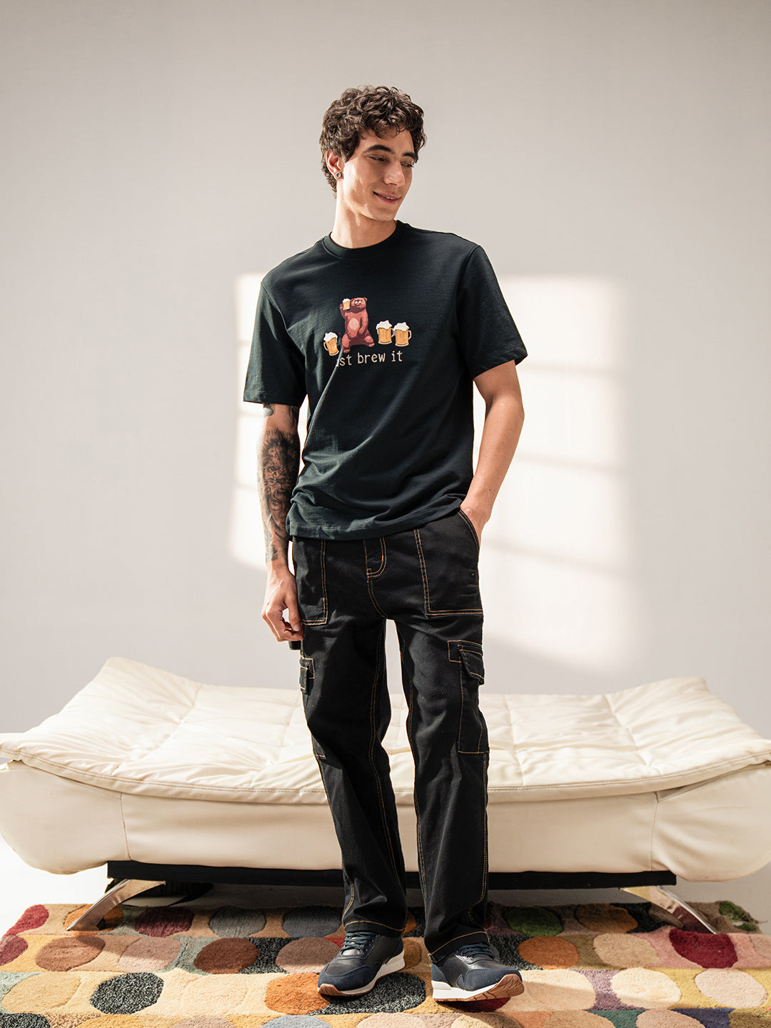 Men Cotton Graphic Printed Tshirt