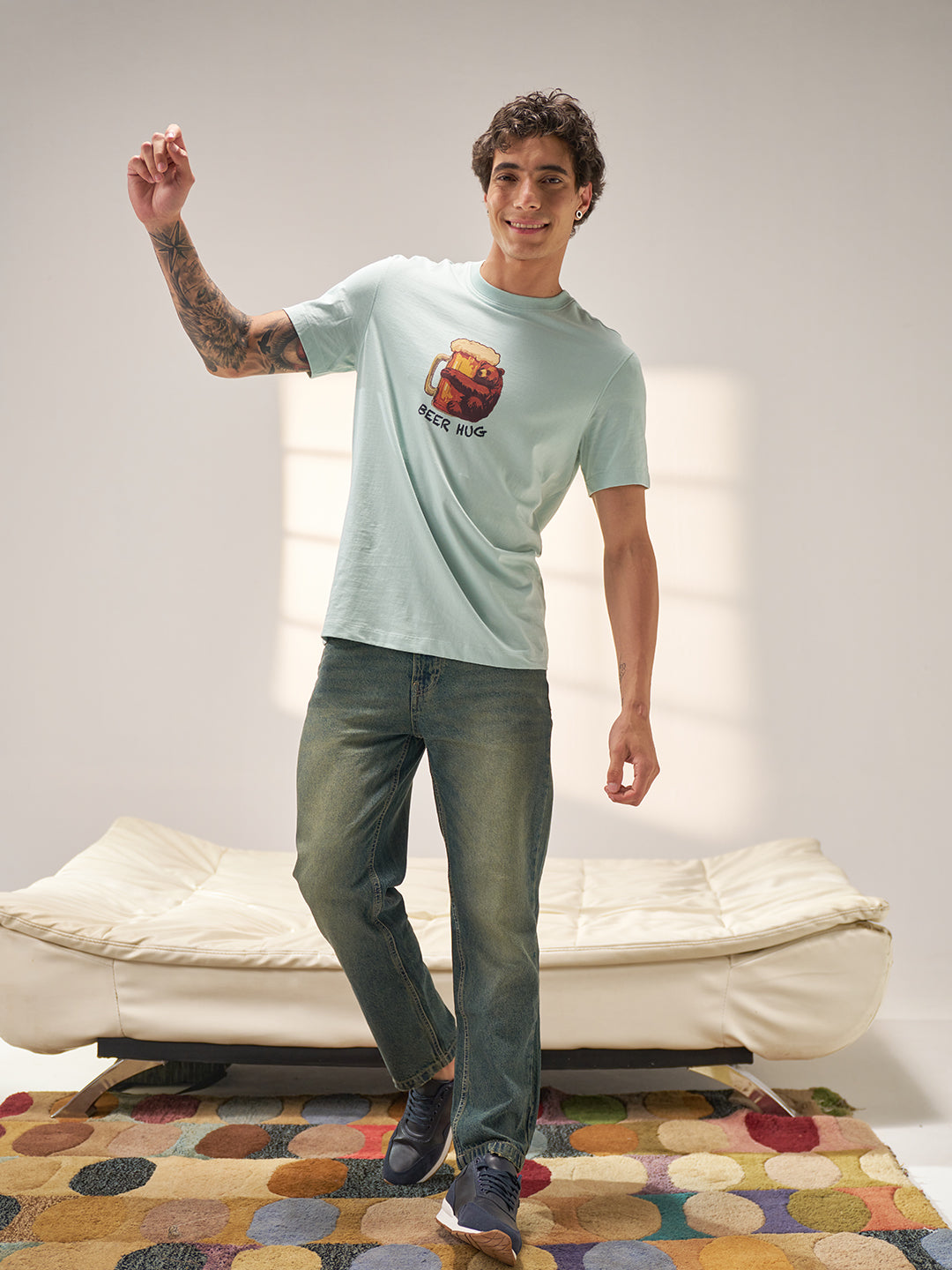 Men Cotton Graphic Printed Tshirt