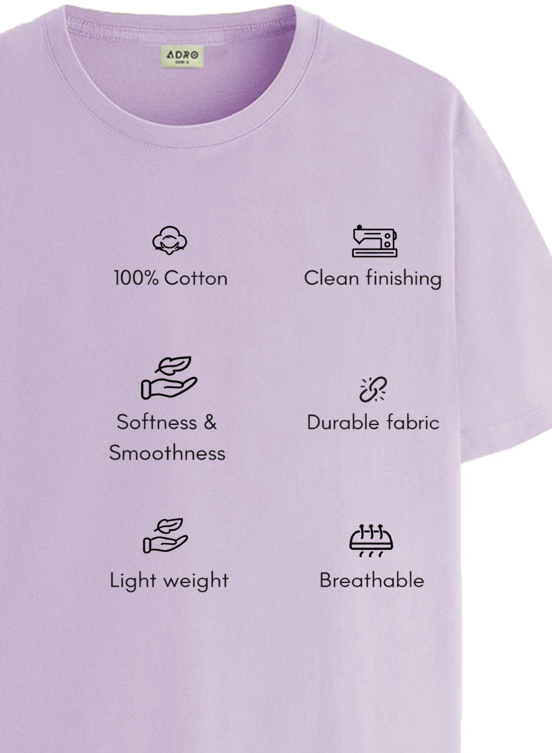 Men Lavender Cotton Printed  T-Shirt