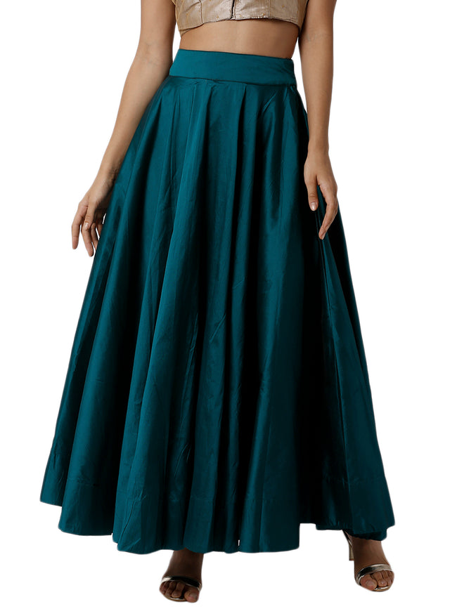 Women Green Festive Skirt