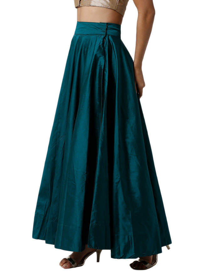 Women Green Festive Skirt