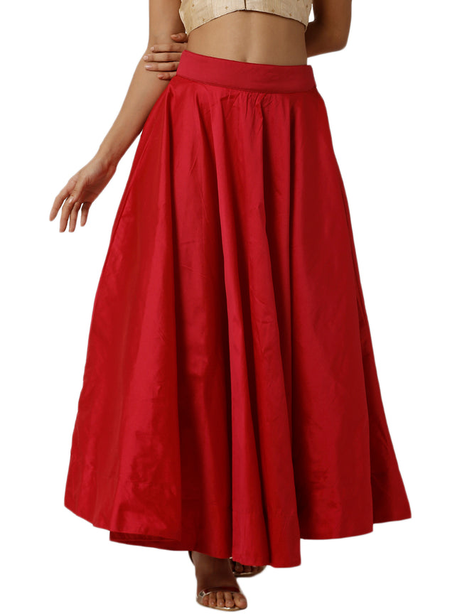 Women Red Festive Skirt