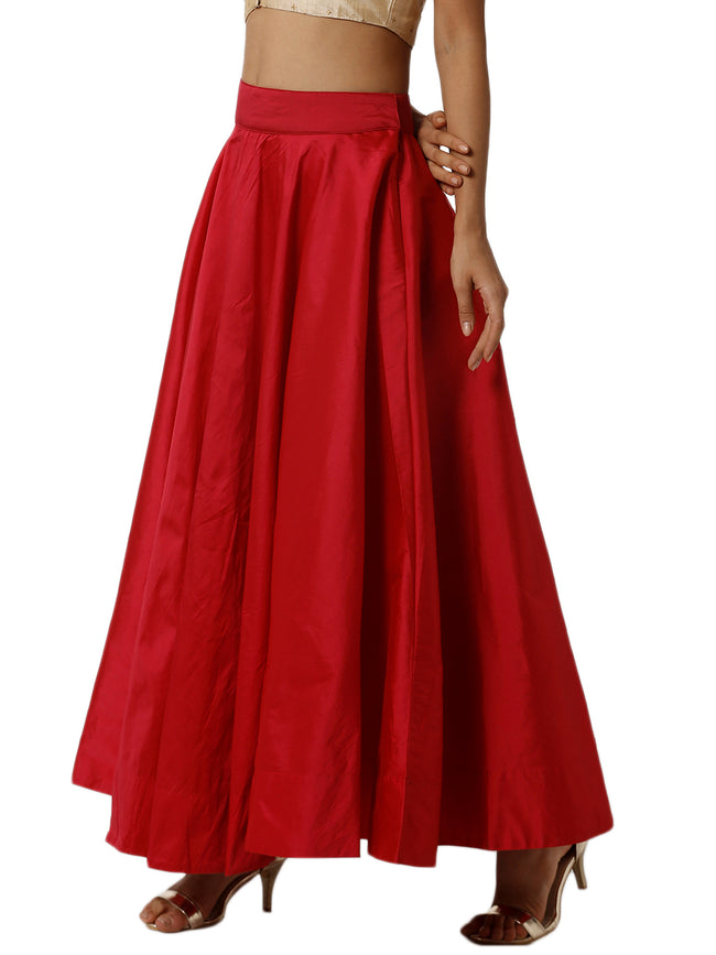 Women Red Festive Skirt