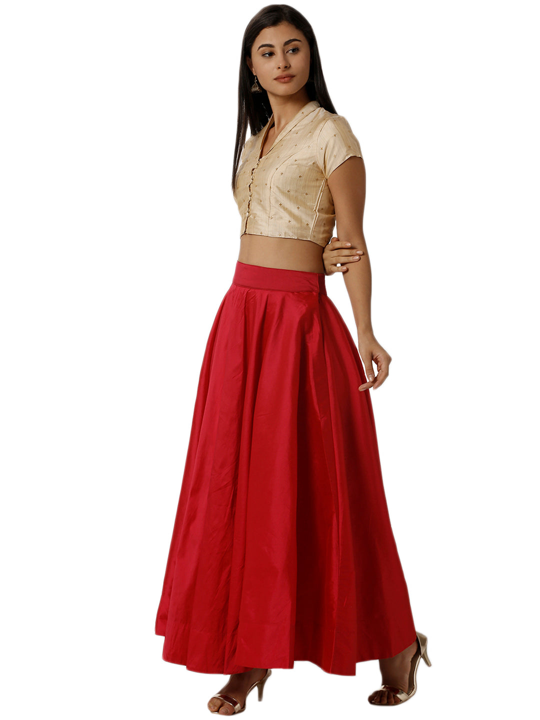 Women Red Festive Skirt