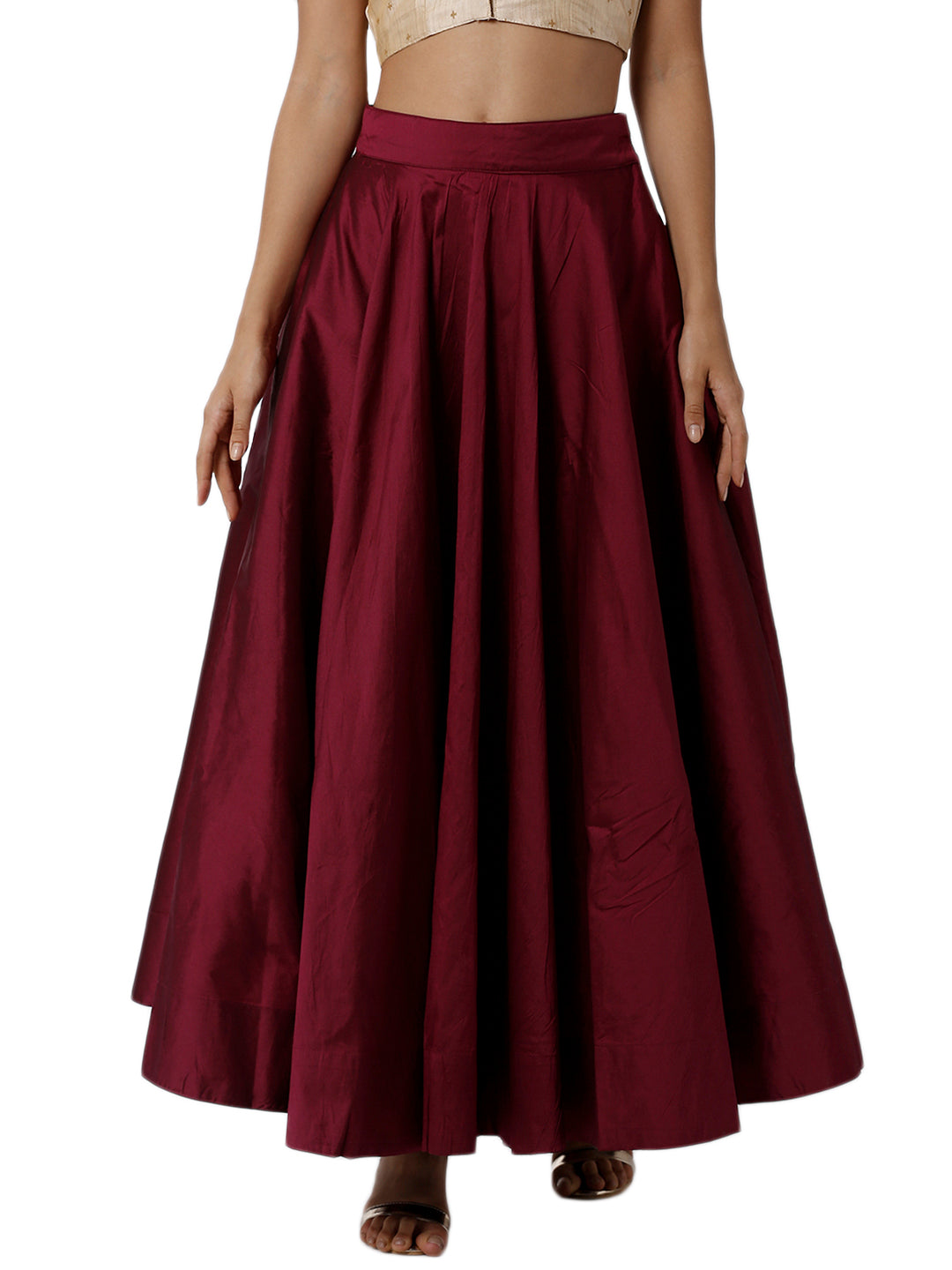 Women Magenta Festive Skirt