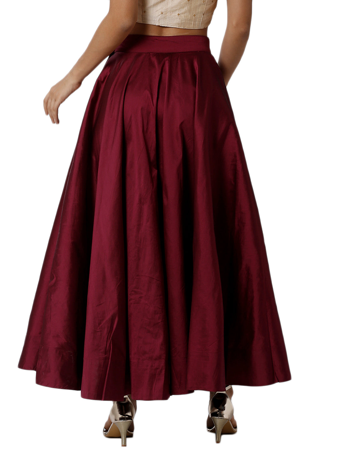 Women Magenta Festive Skirt