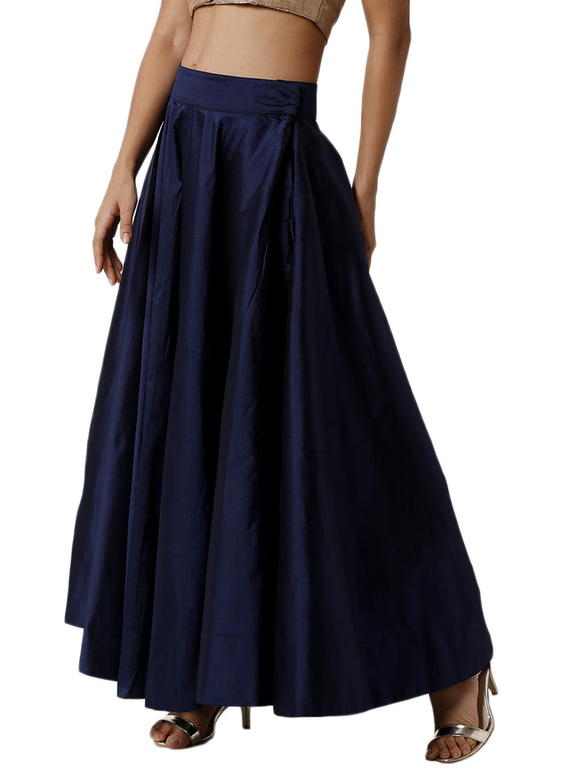 Women Blue Festive Skirt