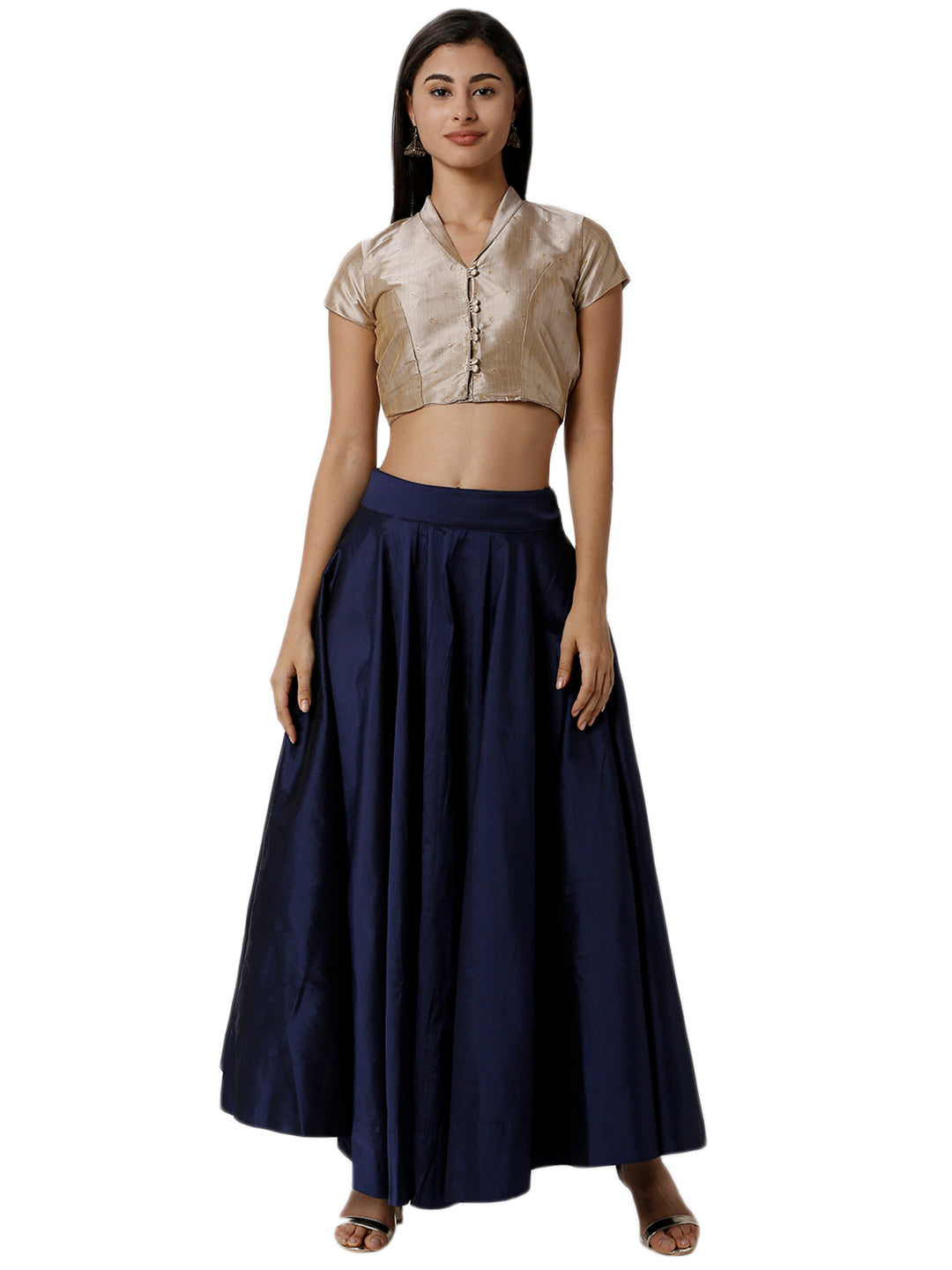 Women Blue Festive Skirt