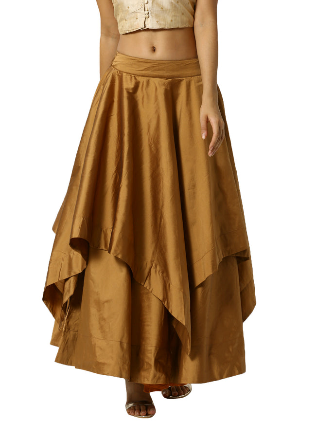 Women Beige Festive Skirt