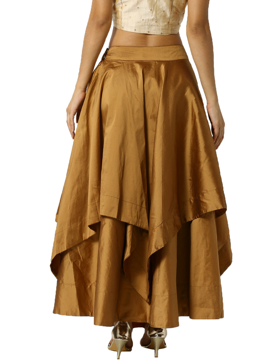 Women Beige Festive Skirt