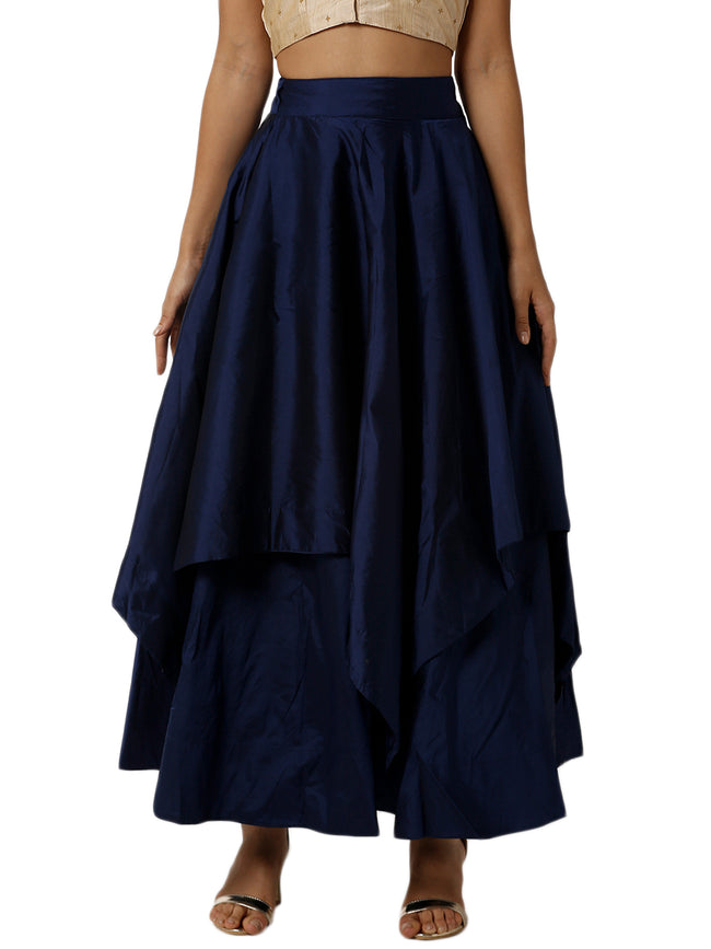 Women Blue Festive Skirt