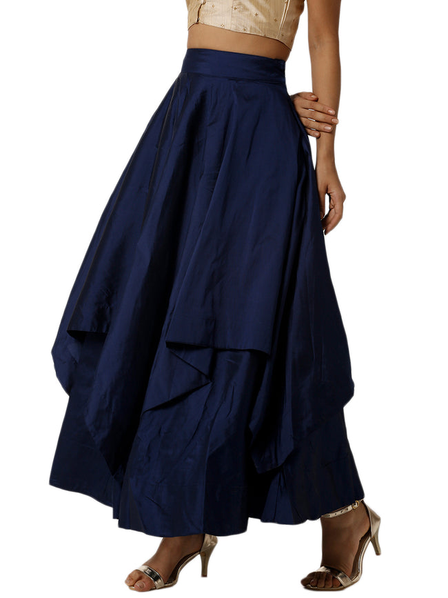 Women Blue Festive Skirt