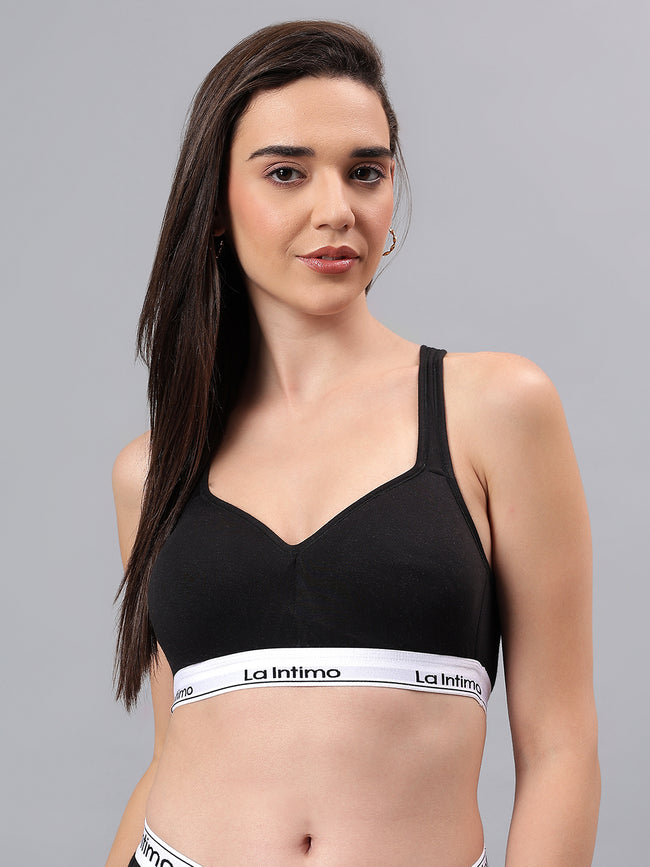 Padded Active Sports Cross Back Bra