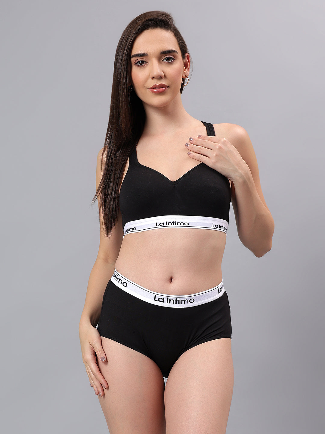 Padded Active Sports Cross Back Bra