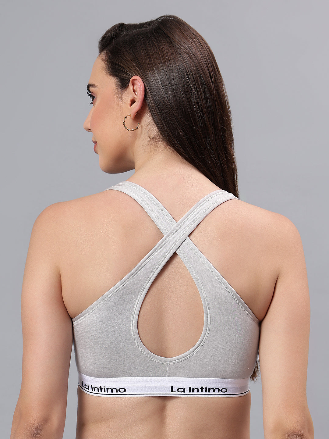 Padded Active Sports Cross Back Bra