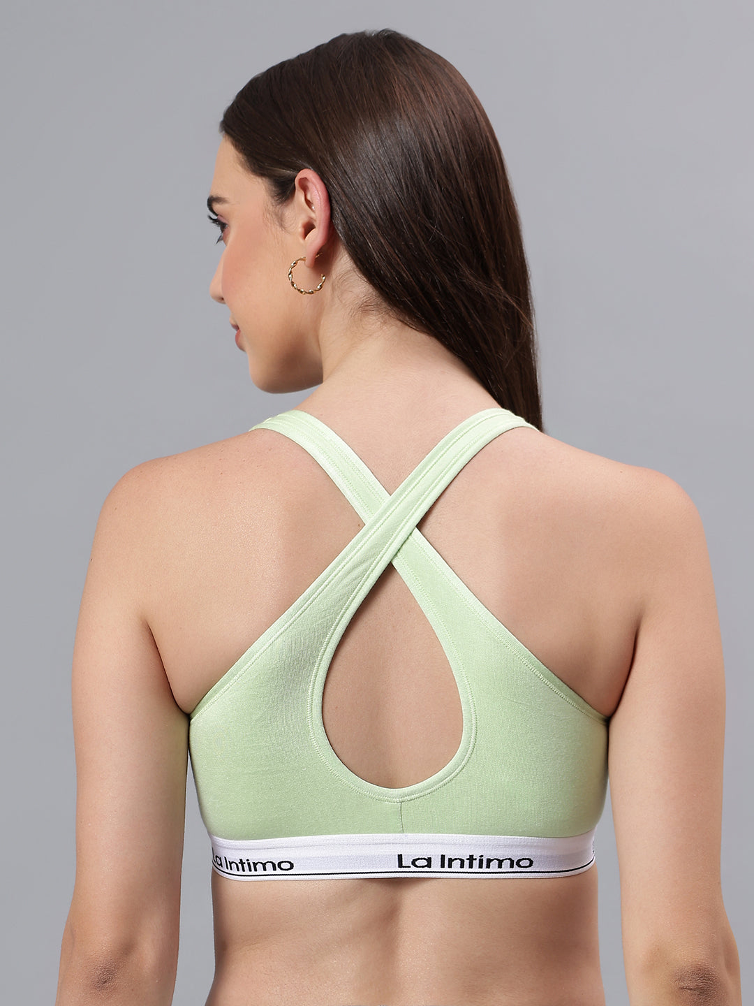 Padded Active Sports Cross Back Bra
