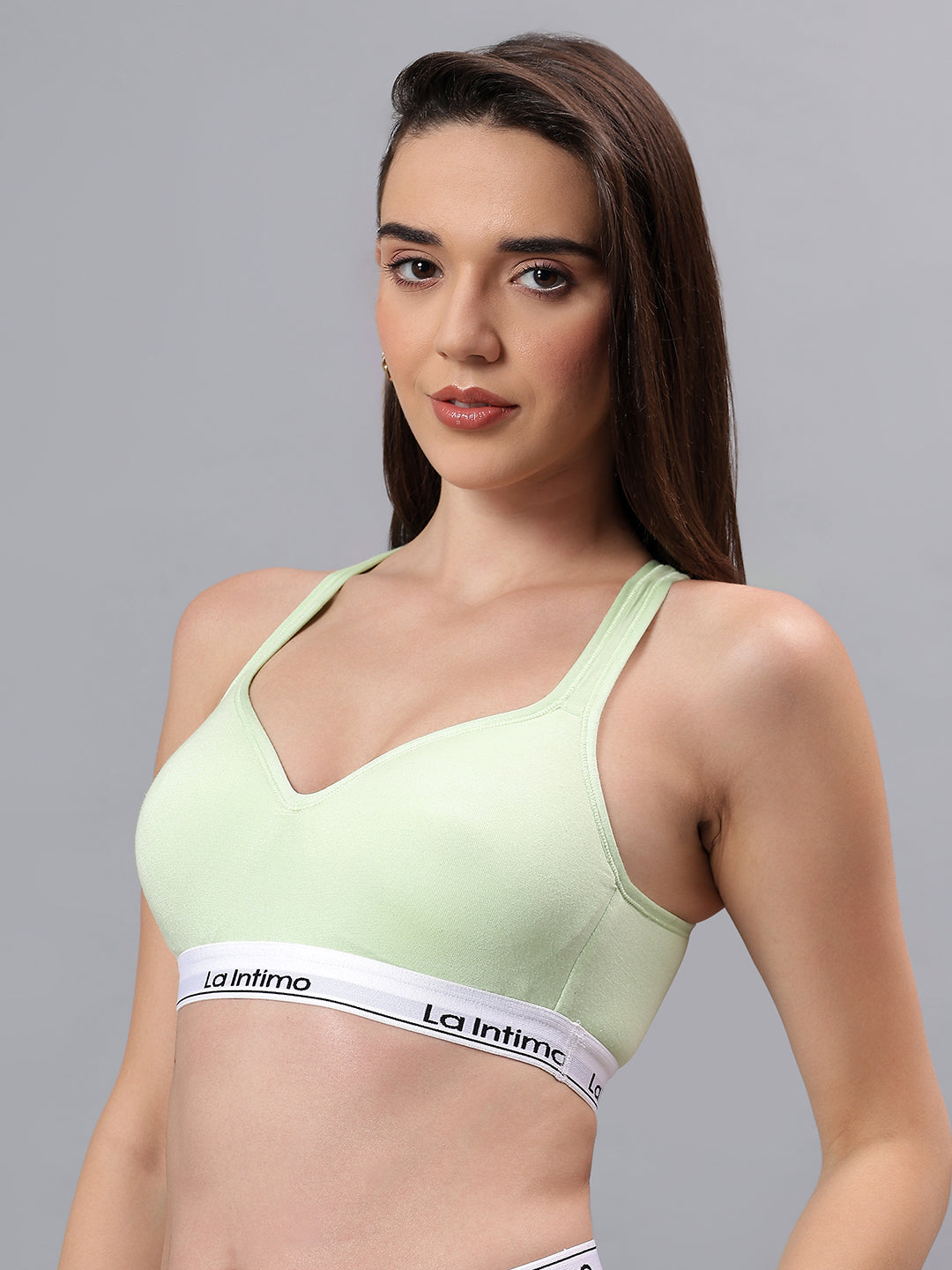 Padded Active Sports Cross Back Bra