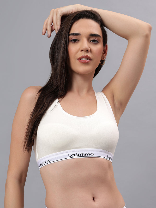 Padded Slip On Racerback Bra
