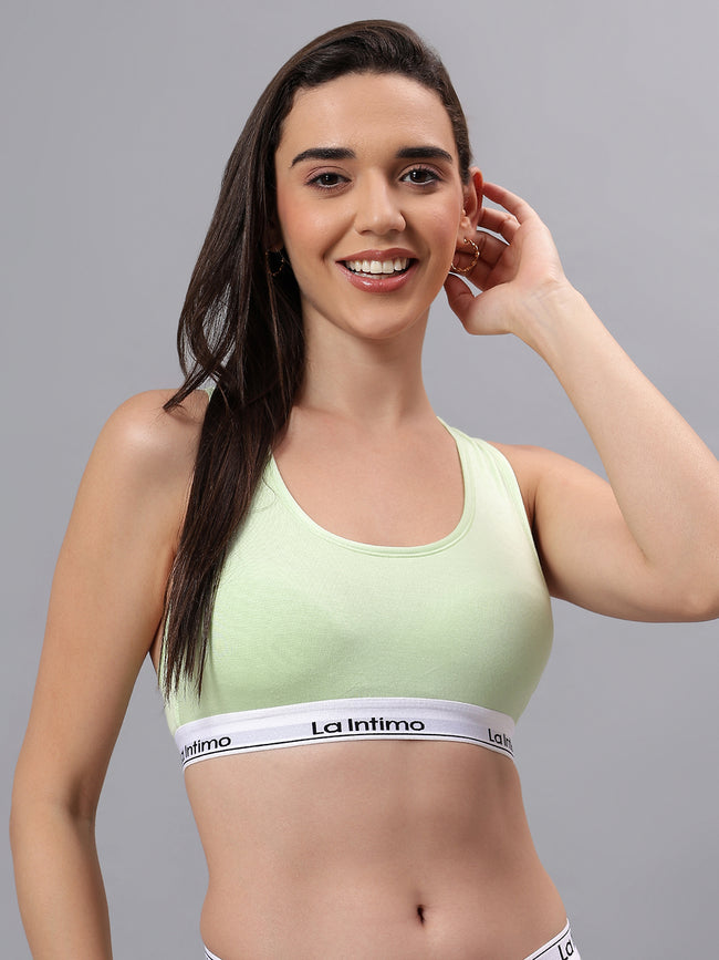Padded Slip On Racerback Bra
