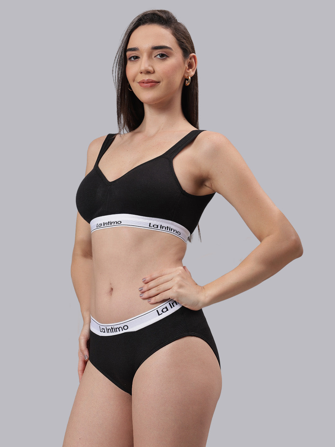 Women Plush Beauty T-Shirt Bra Combo Set