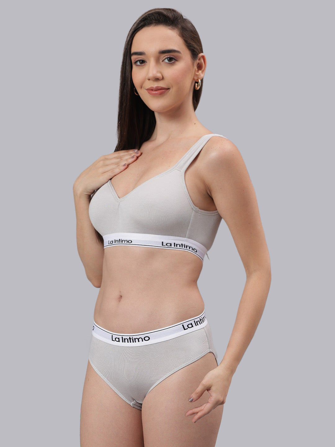 Women Plush Beauty T-Shirt Bra Combo Set