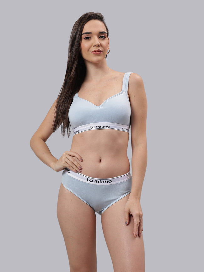 Women Plush Beauty T-Shirt Bra Combo Set