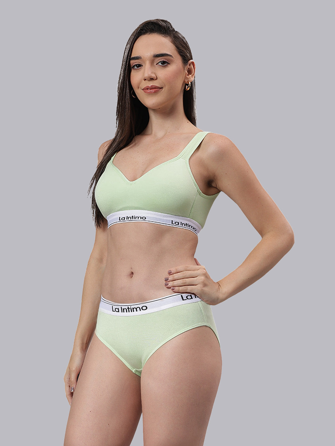 Women Plush Beauty T-Shirt Bra Combo Set