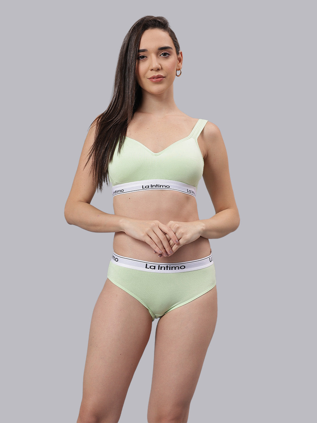 Women Plush Beauty T-Shirt Bra Combo Set