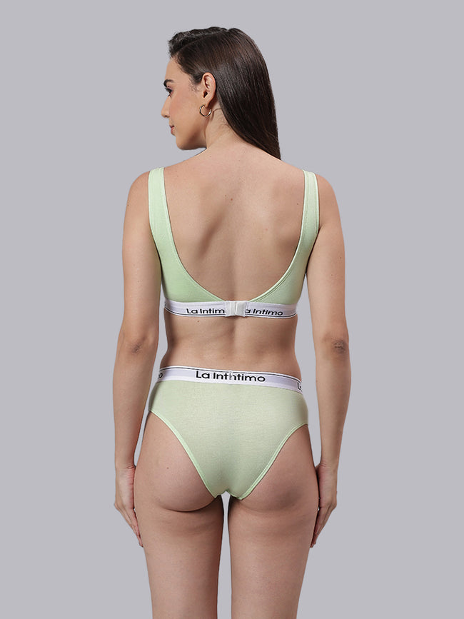 Women Beaut Bikini T-Shirt Bra Combo Set