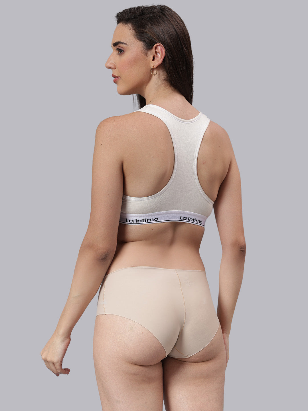 Women Satiny Soft T-Shirt Bra Combo Set