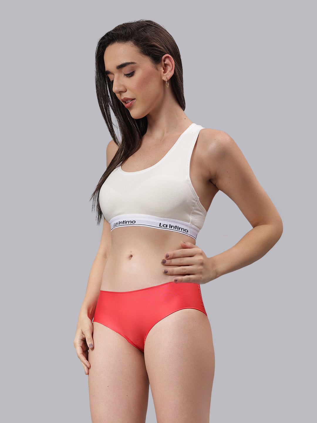 Women Satiny Soft T-Shirt Bra Combo Set