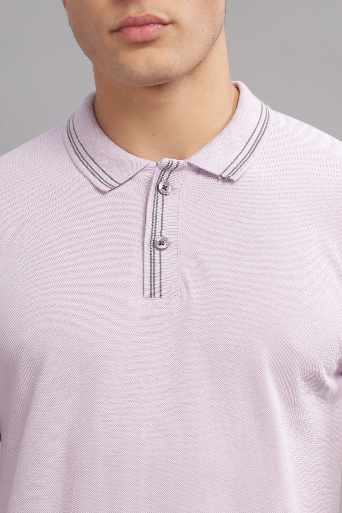 Men Lavender Regular Fit Polo T-Shirt